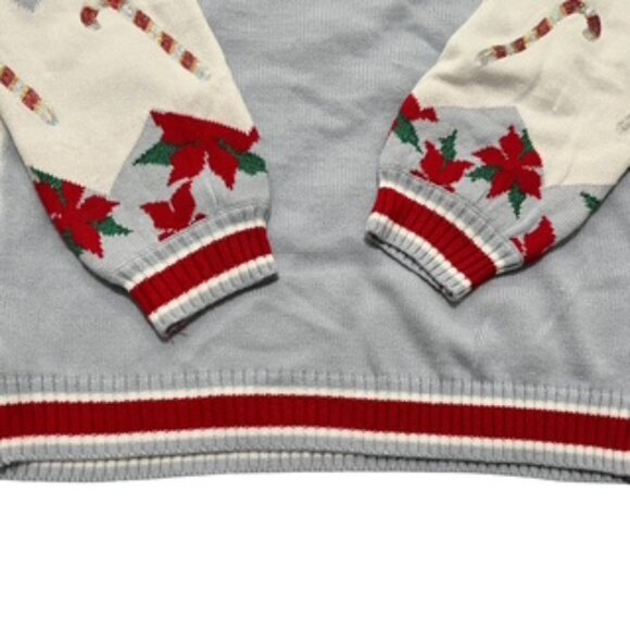 NEW 33 Degrees Women’s Christmas Holiday Sweater Size XXL V Neck Sequins - Picture 9 of 13